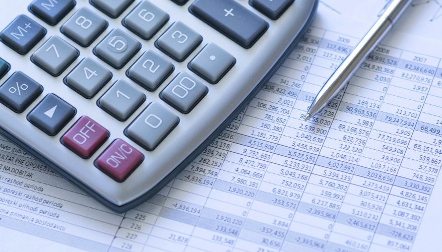 Stock chart with calculator and pen