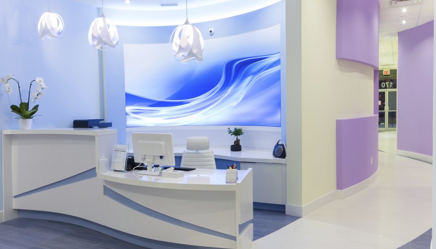 Photo Credit: sergey02/iStock/Getty Images A modern mural on the wall will give your business a sophisticated feel.