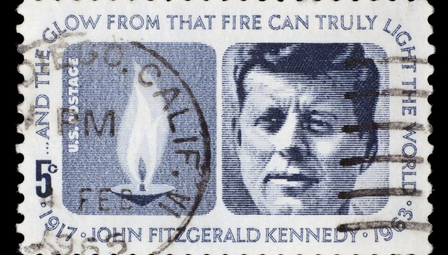 Photo Credit: kshishtof/iStock/Getty Images Stamp of JFK.