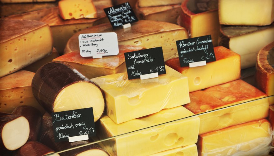Photo Credit: adisa/iStock/Getty Images An assortment of cheeses at a deli counter