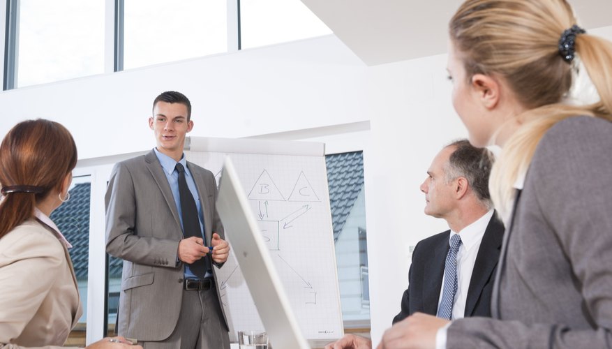 Businessman having a presentation in conference room