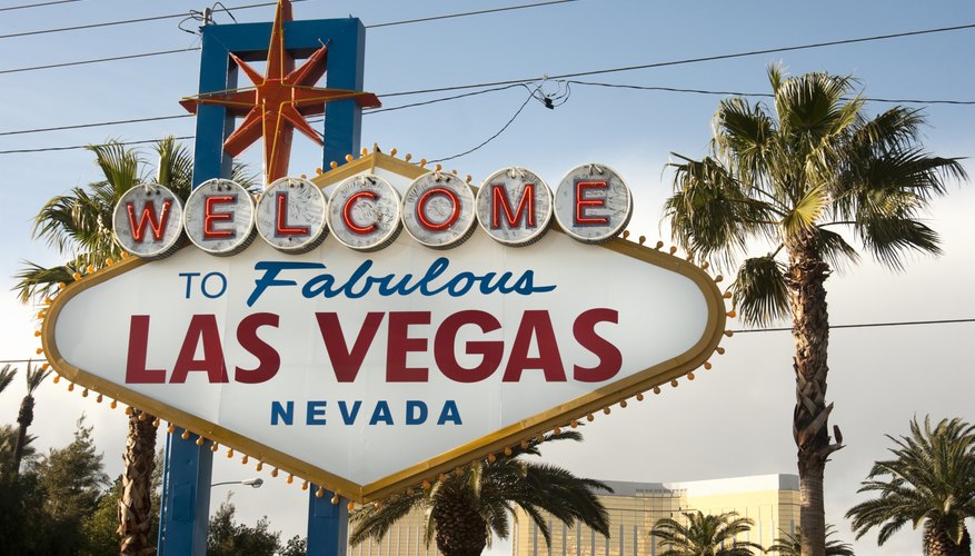 Welcome to Las Vegas Nevada Skyline City Limit Street Sign