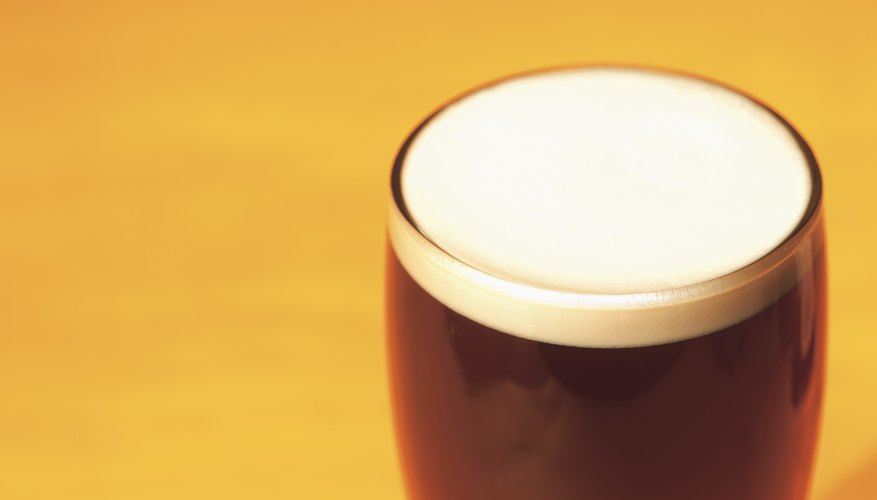 A pint of beer. A pint of beer.