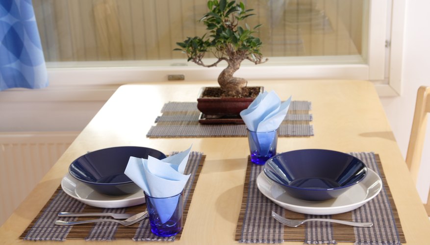 A harmonious set table in the dining area. A harmonious set table in the dining area.