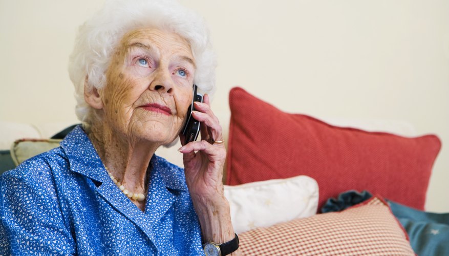 Senior woman on cell phone Senior woman on cell phone