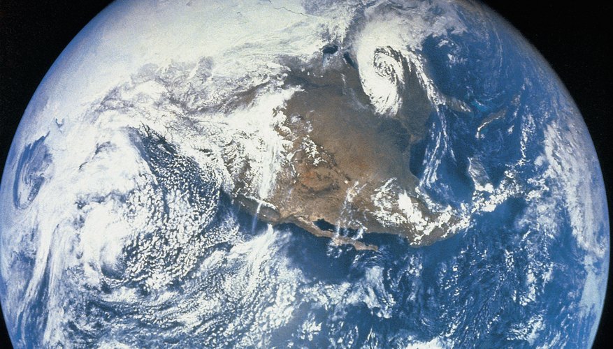 Photo Credit: Stockbyte/Stockbyte/Getty Images A view of the earth from a satellite in outerspace.