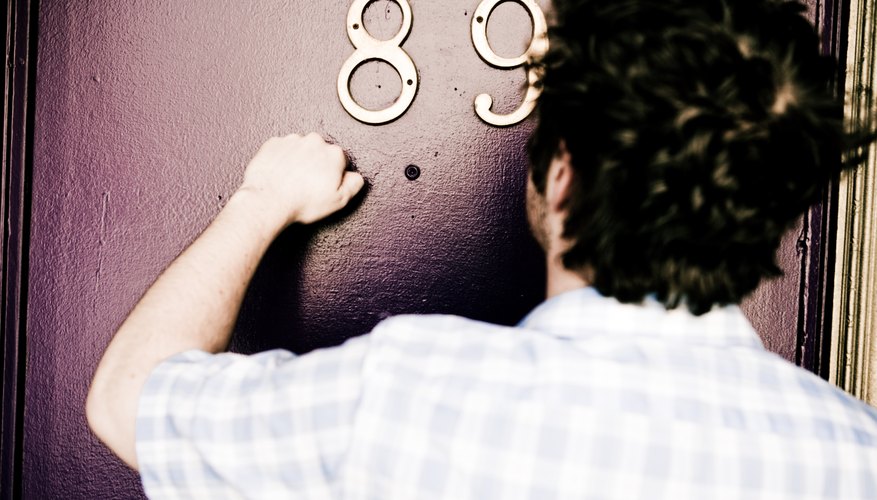 Man knocking on door