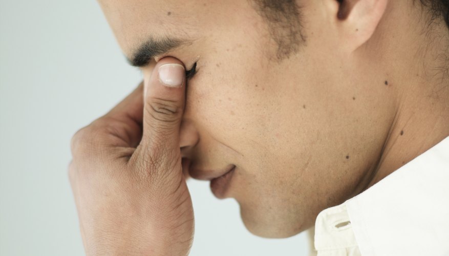 Man with sinus issues Man with sinus issues