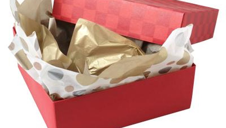 Photo Credit: Brand X Pictures/Brand X Pictures/Getty Images Make your gifts extra special by creating your own gift box.