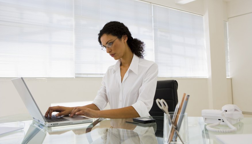 Woman working in an office