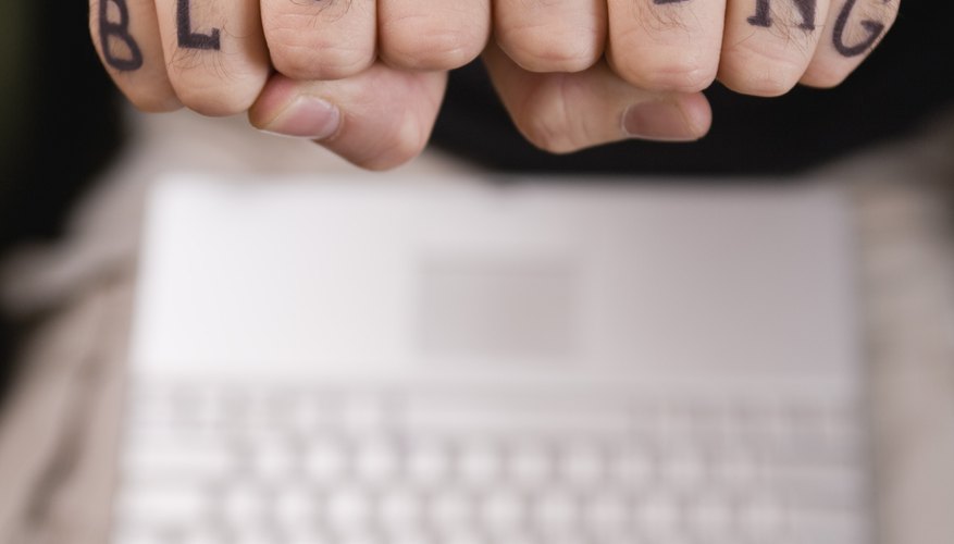 Bloggers create articles on the Internet focusing around a specific topic.