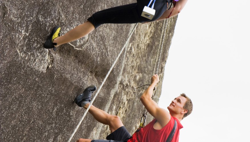 Photo Credit: Jupiterimages/Pixland/Getty Images rock climbing