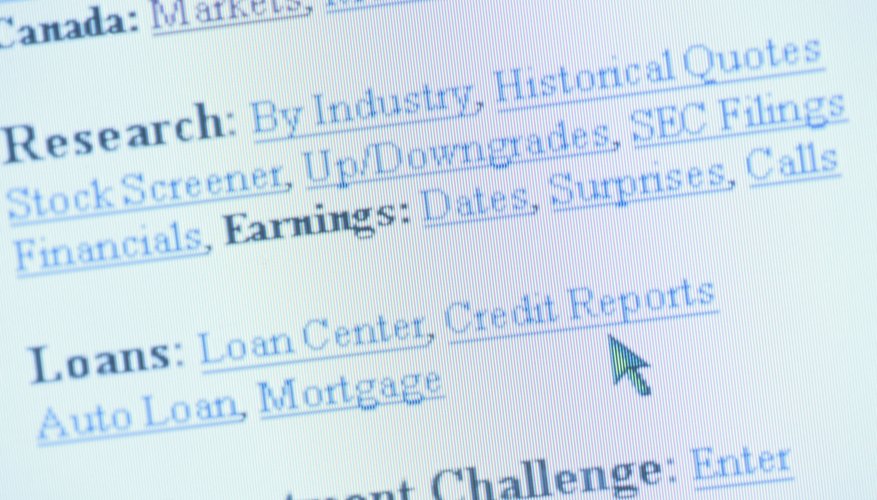 Business banking website