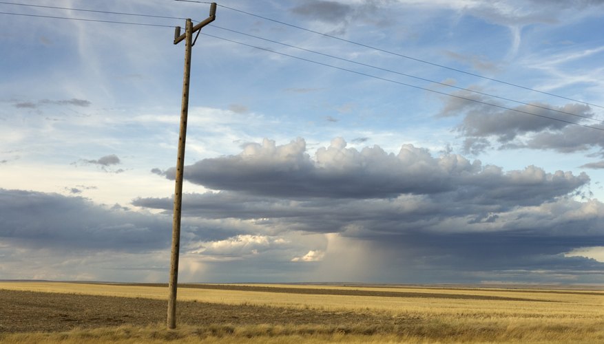 Utility companies use easements to install poles and lines across private property