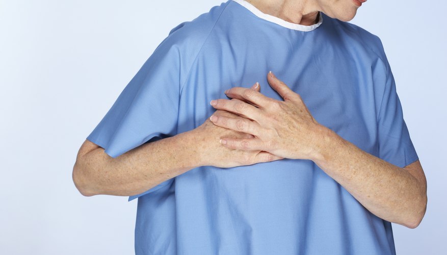Woman with chest pain Woman with chest pain