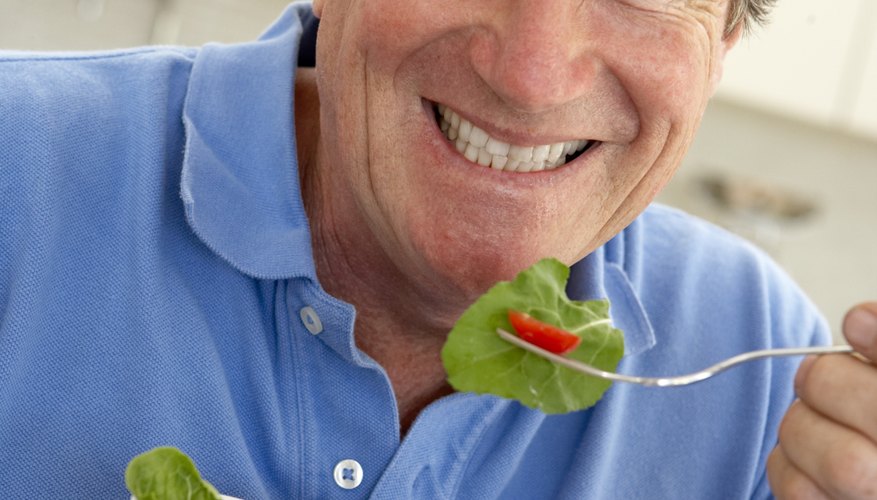 Man eating a salad Man eating a salad