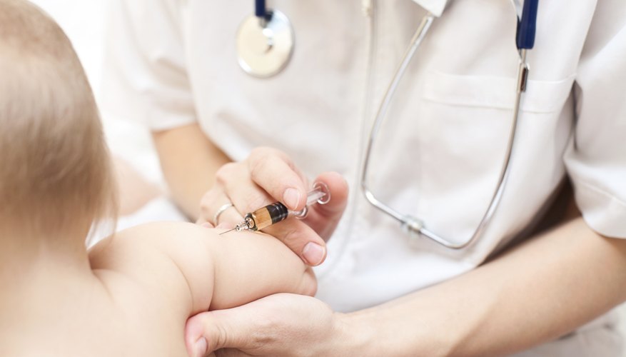 Young child getting vaccinated. Young child getting vaccinated.