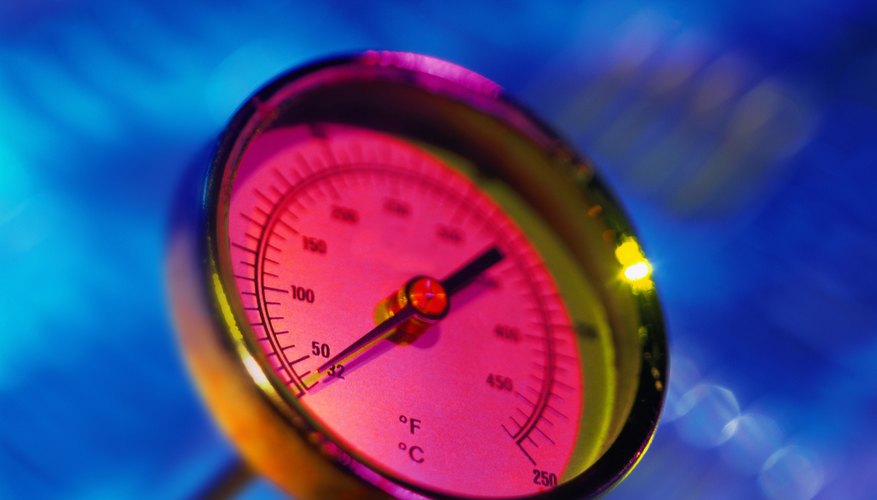 infrared close-up view of an oven thermometer
