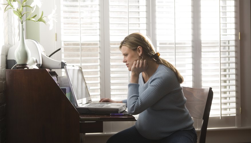 Woman on computer Woman on computer