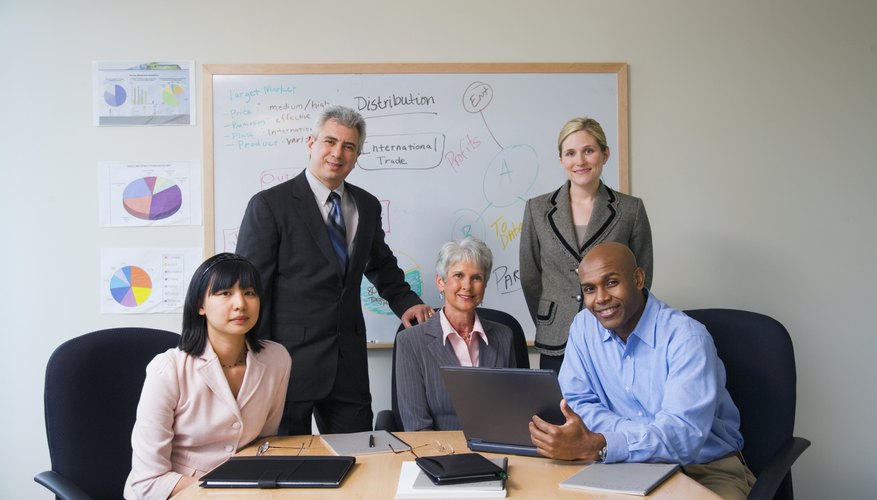 Multi-ethnic businesspeople at meeting
