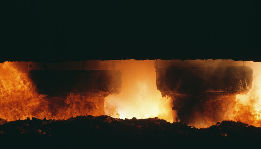 Photo Credit: Photos.com/Photos.com/Getty Images Furnaces help in the smelting process to extract metals.