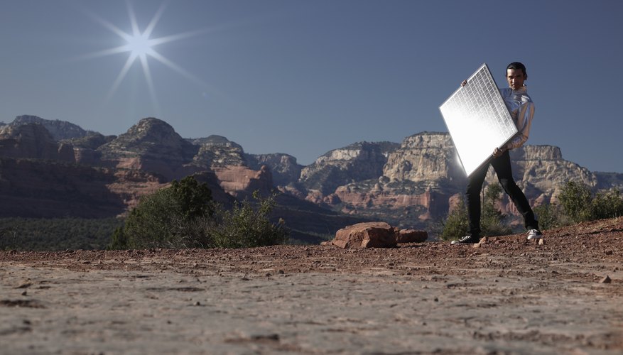Photo Credit: Ryan McVay/Lifesize/Getty Images A method for collecting sunlight is central to a solar hot water system.