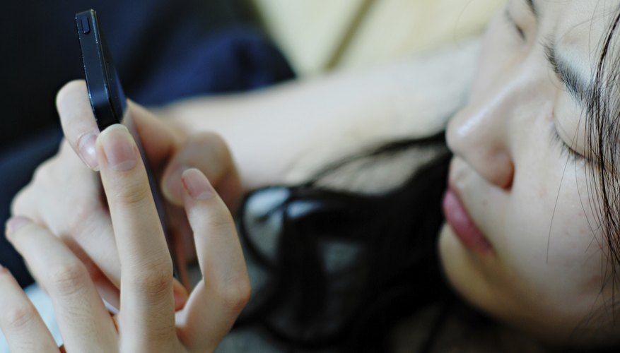 Constant cell-phone use can disrupt sleeping habits. Constant cell-phone use can disrupt sleeping habits.