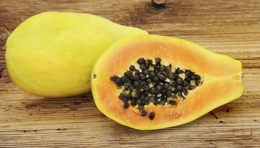 freshly sliced papaya freshly sliced papaya