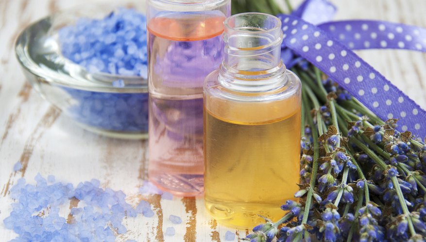 Photo Credit: Ls9907/iStock/Getty Images Homemade beauty products on a table with fresh lavender.