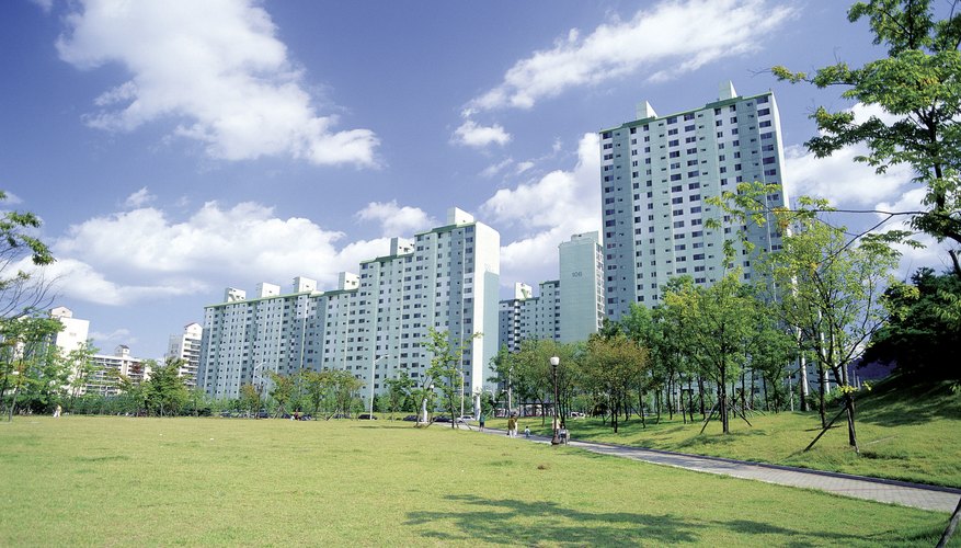 An apartment building.
