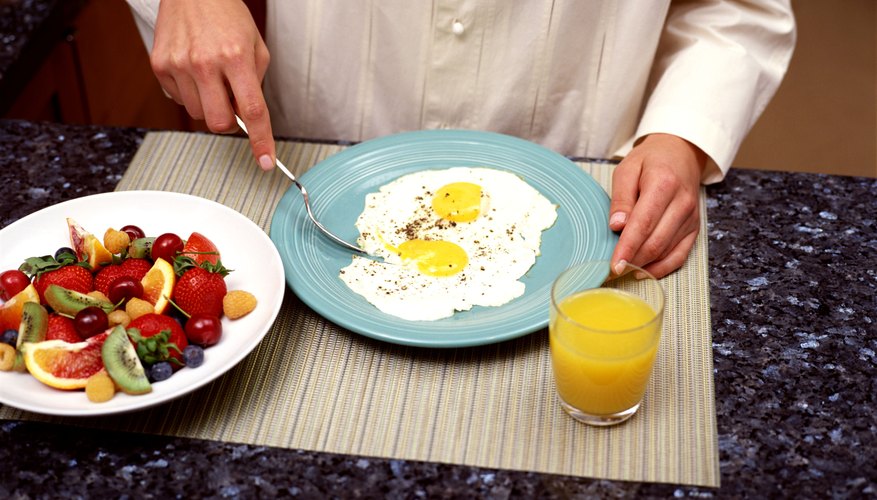 Eating breakfast Eating breakfast