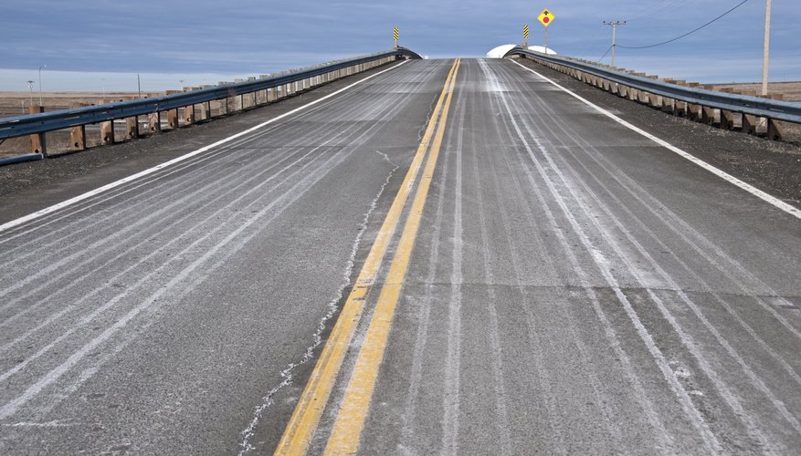 Photo Credit: Phil Augustavo/iStock/Getty Images Calcium chloride is used in a mixture to de-ice roads.