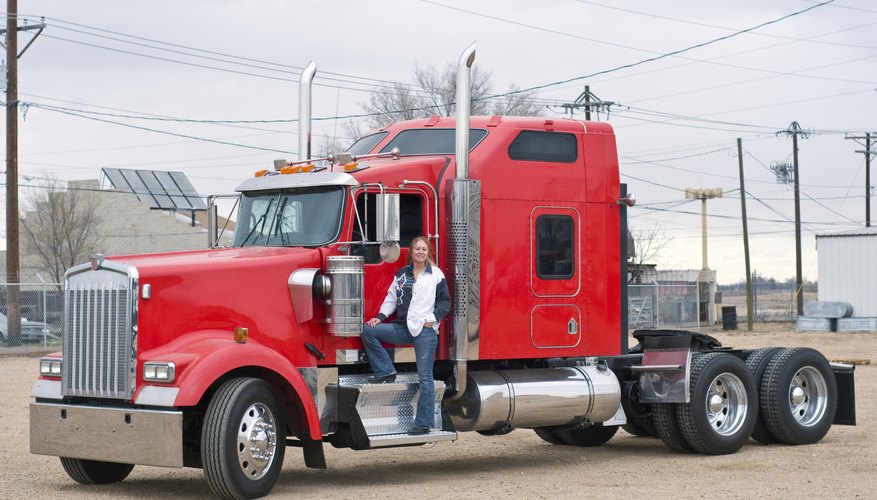 Truck driver and her truck.