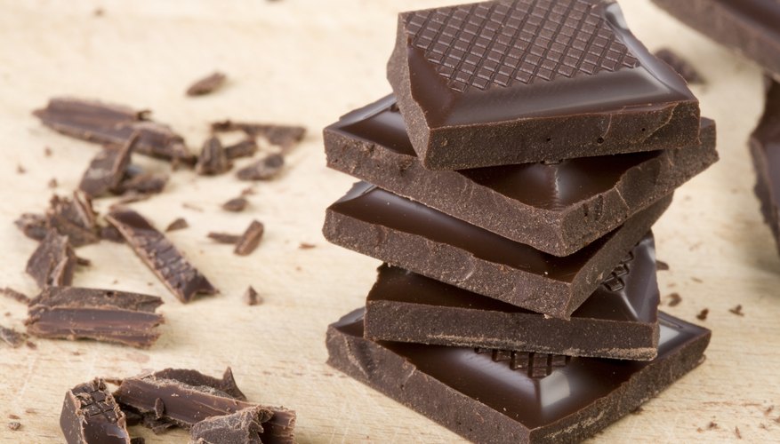 Stacked squares of chocolate Stacked squares of chocolate