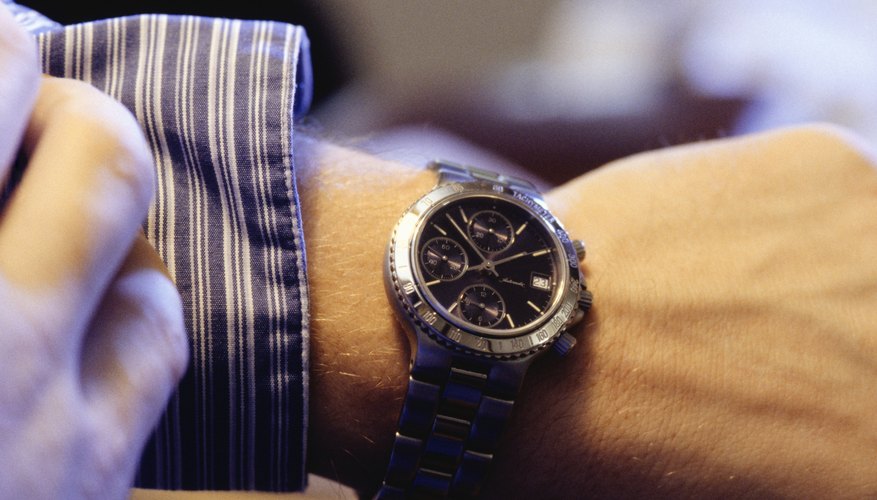 Las diferentes partes de un reloj.