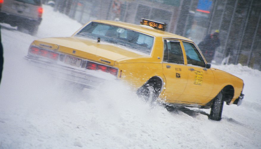 Taxi driving in snow