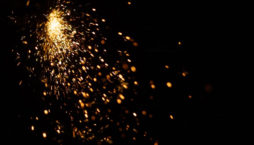 Sparks at night