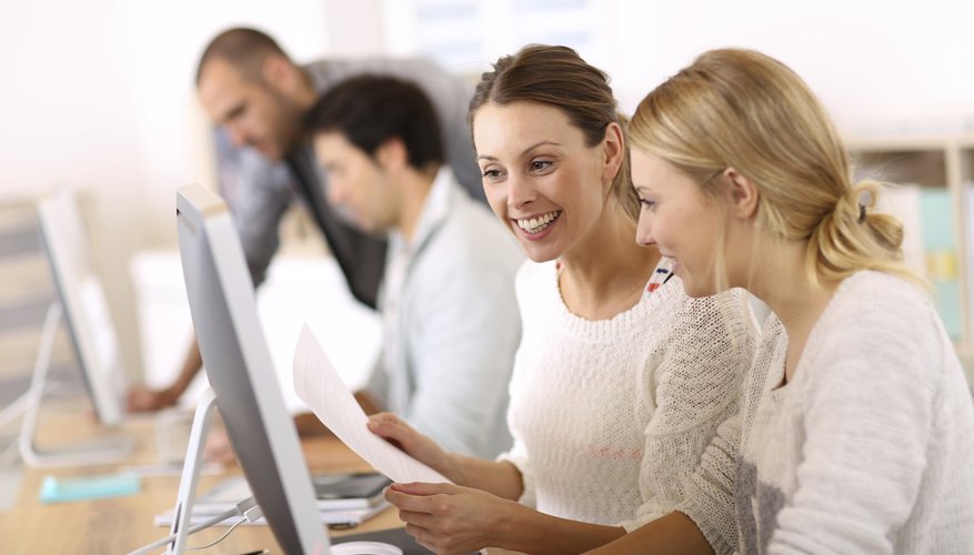 Students in computing class