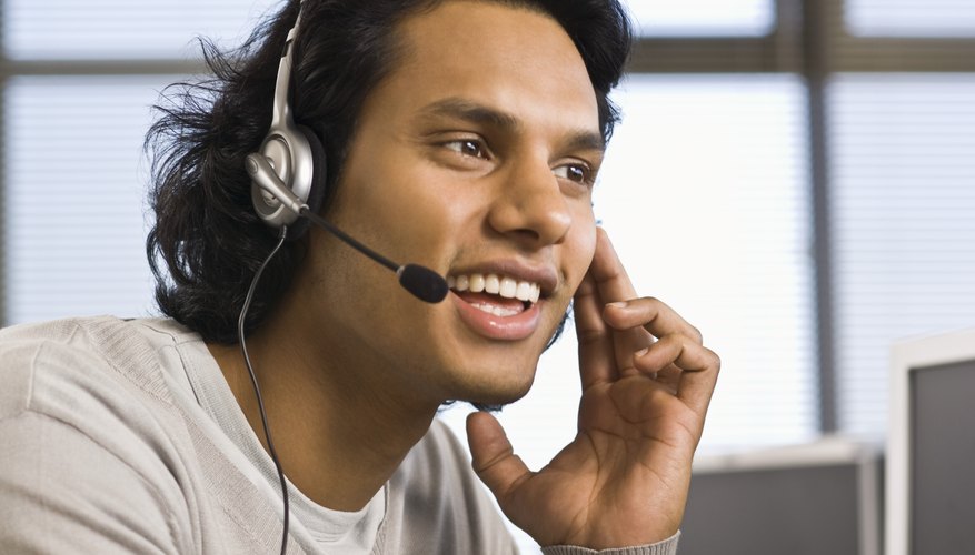 Businessman with headset