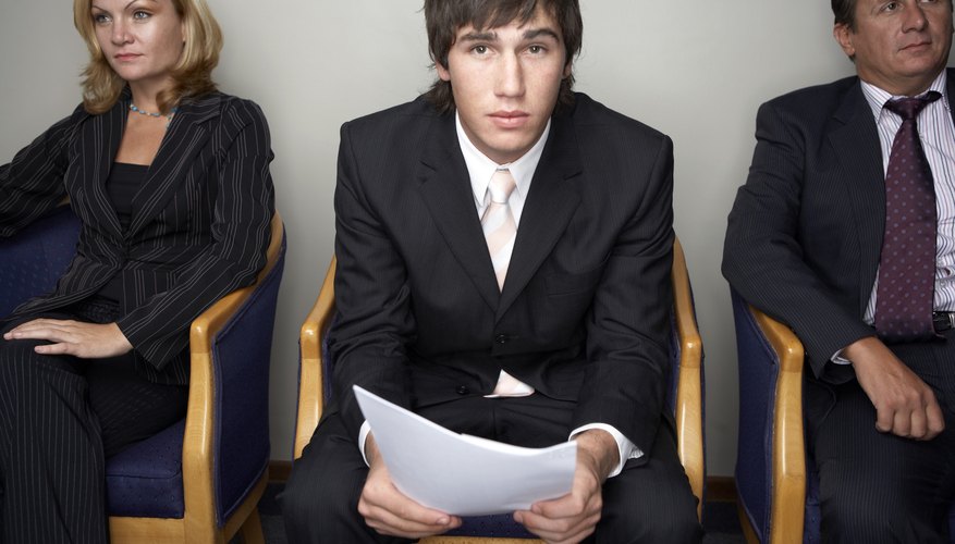 Young Man Nervous about Job Interview