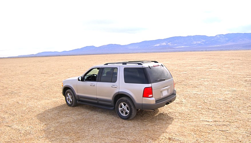 SUV in desert