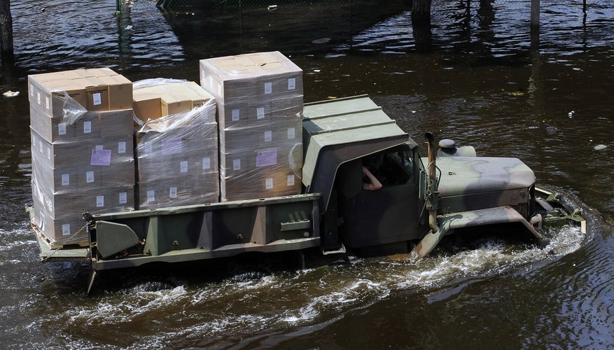 A FEMA disaster relief truck.