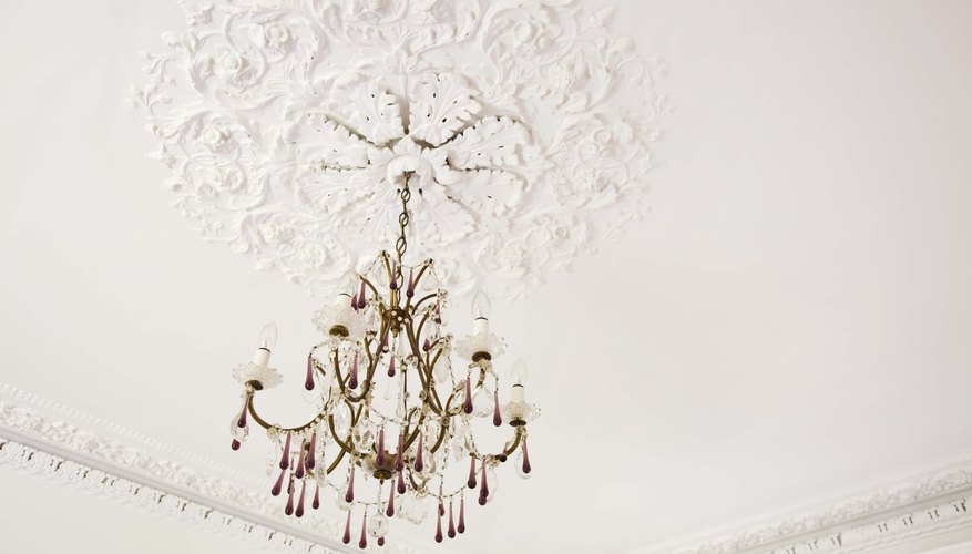 Thousands of iridescent lights finish chandeliers and other fixtures. Thousands of iridescent lights finish chandeliers and other fixtures.