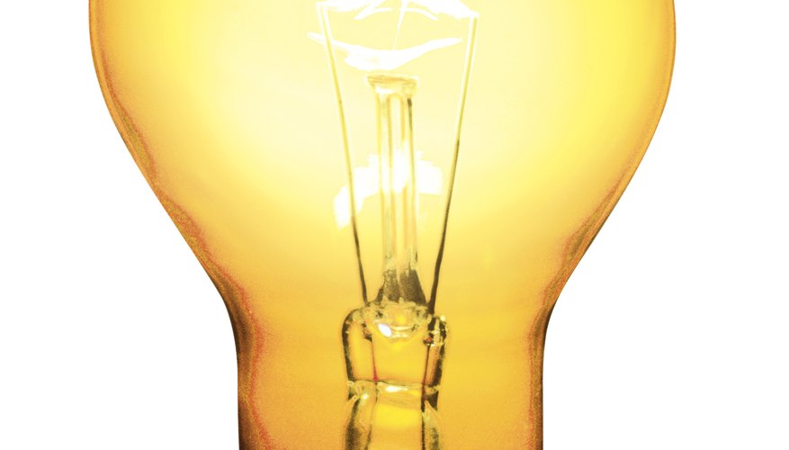 Lit light bulb