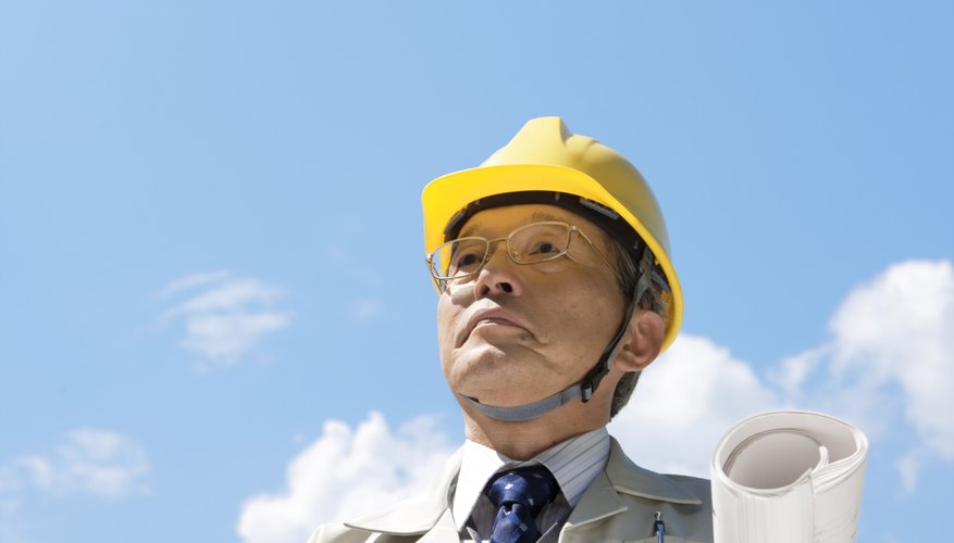 Middle-aged Man Wearing Hardhat