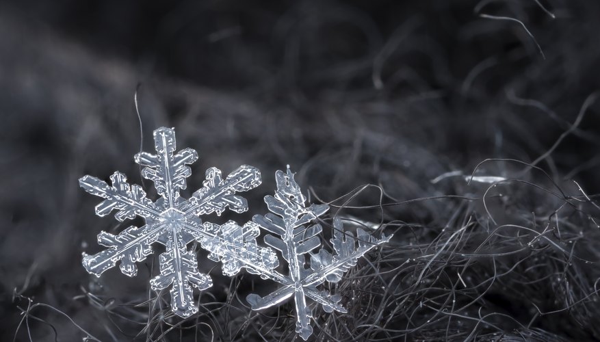 These snowflakes show dendritic, or branching, form. These snowflakes show dendritic, or branching, form.