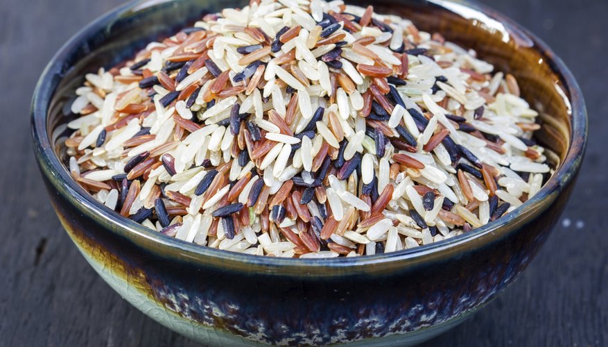 A bowl of wild rice. A bowl of wild rice.