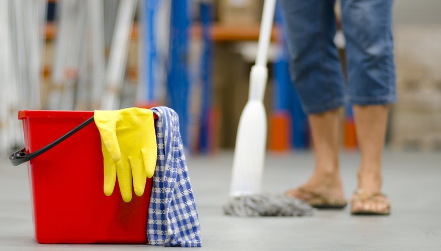 Photo Credit: Rob Bayer/iStock/Getty Images If you are responsible for cleaning the entire office buy a mop, bucket and broom.