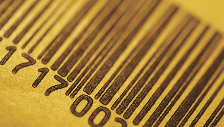 Close-up of a bar code