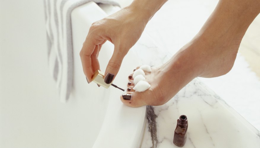 Photo Credit: David De Lossy/Photodisc/Getty Images Nail polish can be used for many scientific experiments.